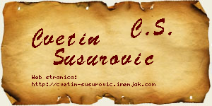 Cvetin Susurović vizit kartica